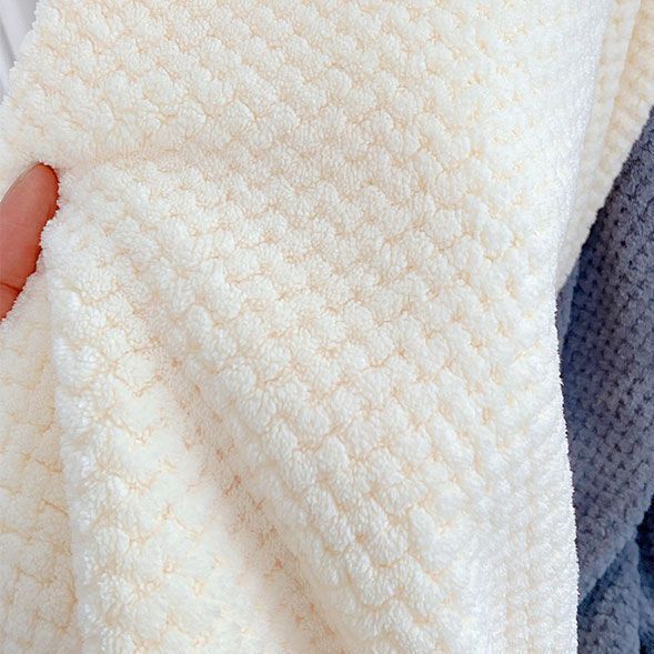 Coral fleece wrapped towel