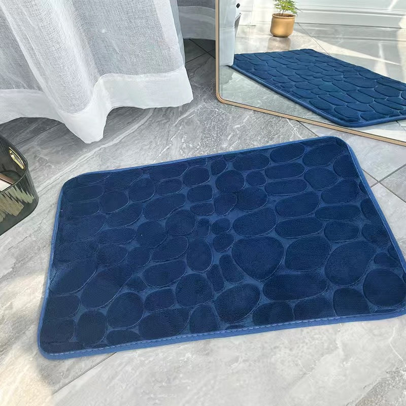 Coral Velvet Absorbent Bathroom Floor Mat Non-Slip Memory Foam Door Mat