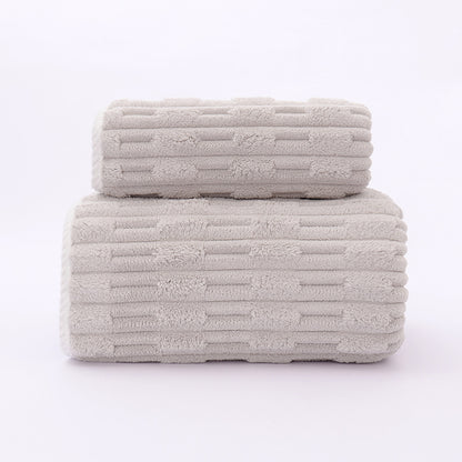 Coral Velvet Bath and Face Towel