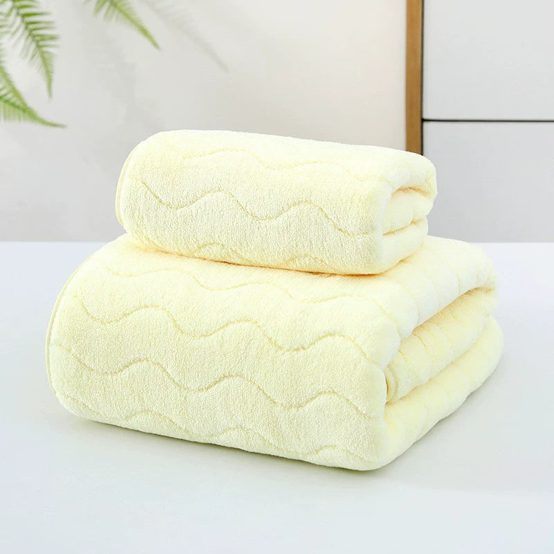 Coral Velvet Bath and Face Towel
