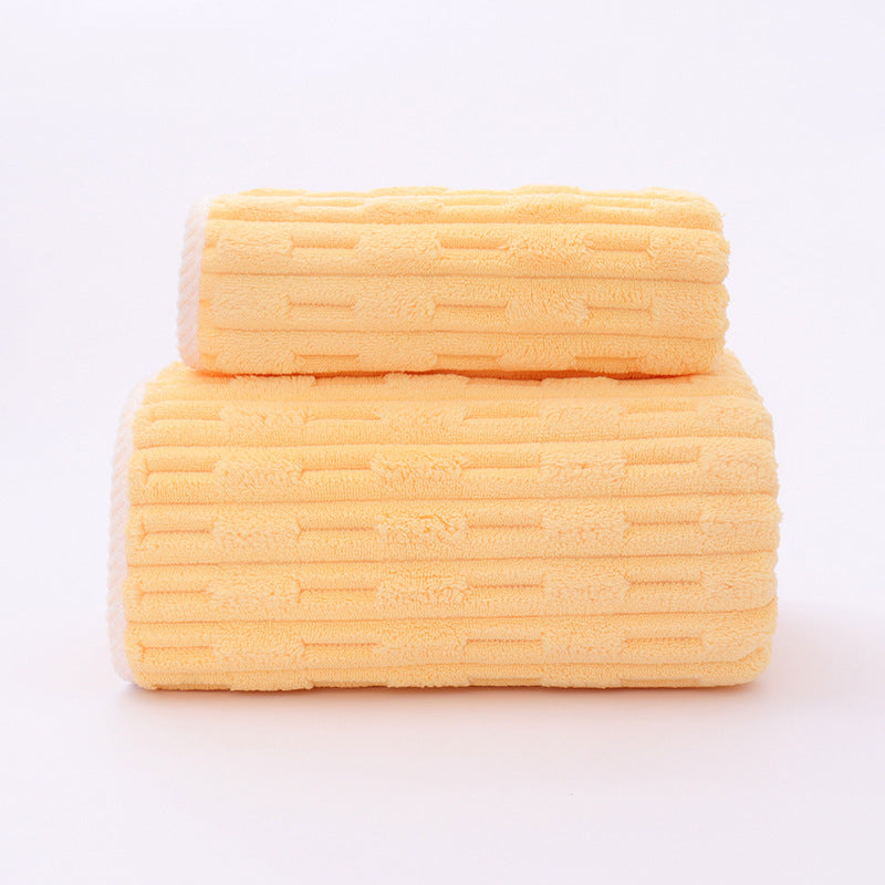 Coral Velvet Bath and Face Towel