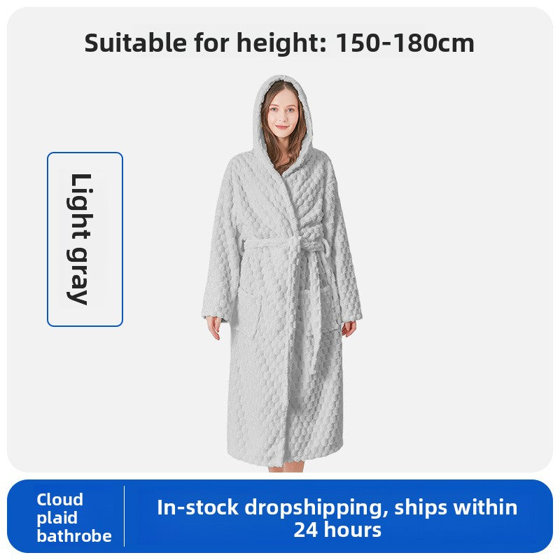 Coral Velvet Bathrobe