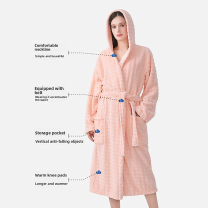 Coral Velvet Bathrobe
