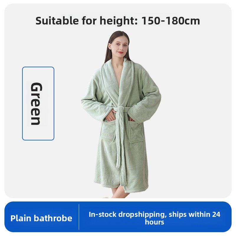 Coral Velvet Bathrobe