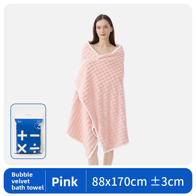 Coral Velvet Bathrobe