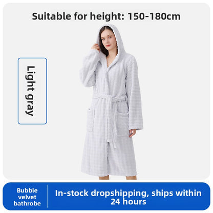 Coral Velvet Bathrobe