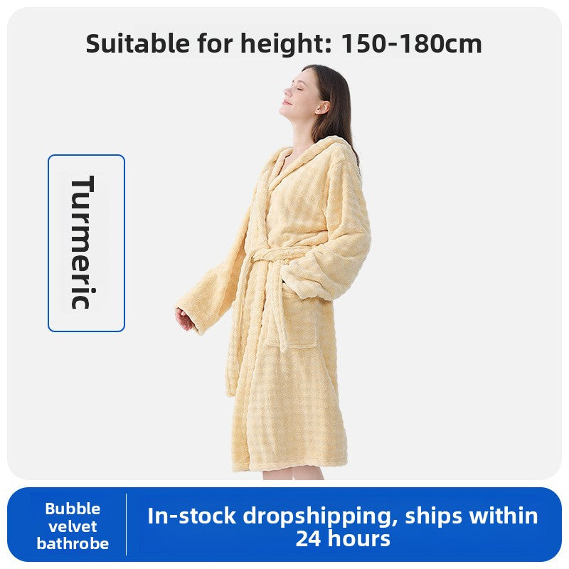 Coral Velvet Bathrobe
