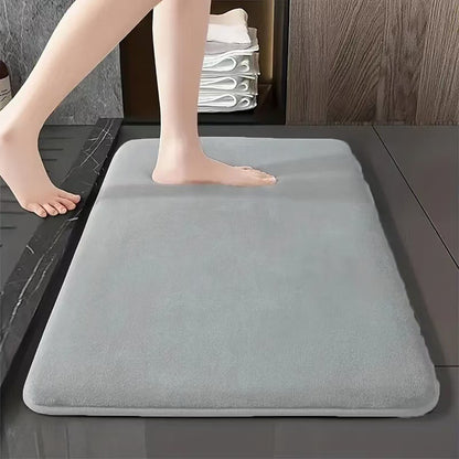 Coral Velvet Bathroom Floor Mat