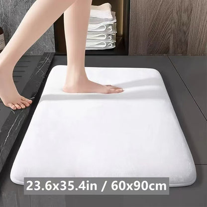 Coral Velvet Bathroom Floor Mat