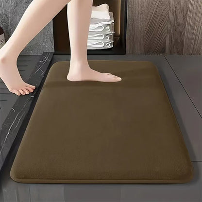 Coral Velvet Bathroom Floor Mat
