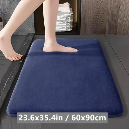 Coral Velvet Bathroom Floor Mat