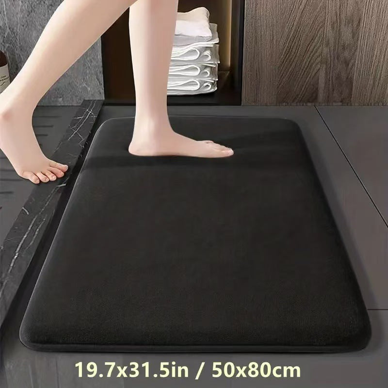 Coral Velvet Bathroom Floor Mat