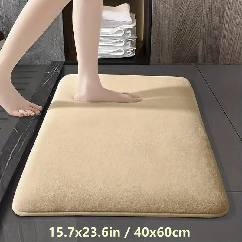Coral Velvet Bathroom Floor Mat