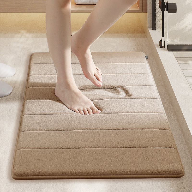 Coral velvet bathroom floor MATS