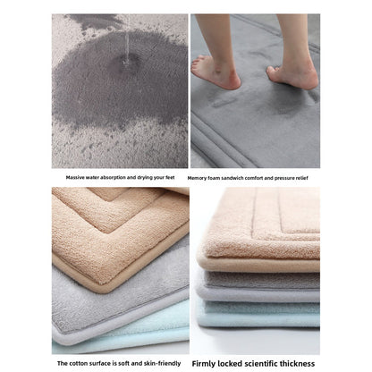 Coral velvet bathroom floor MATS