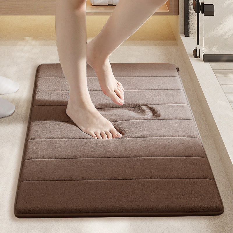 Coral velvet bathroom floor MATS