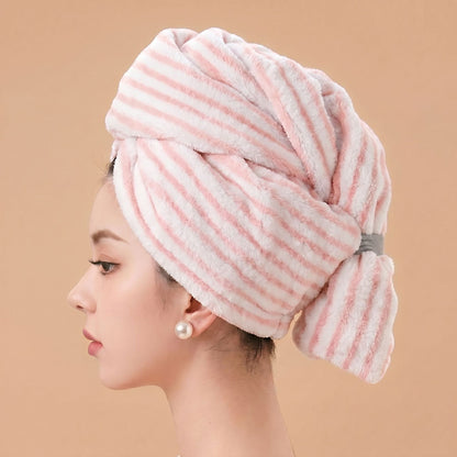 Coral Velvet Dry Hair Cap