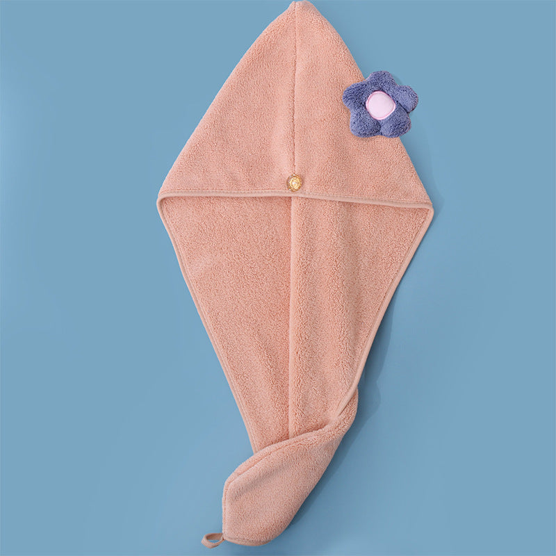 Coral Velvet Dry Hair Cap