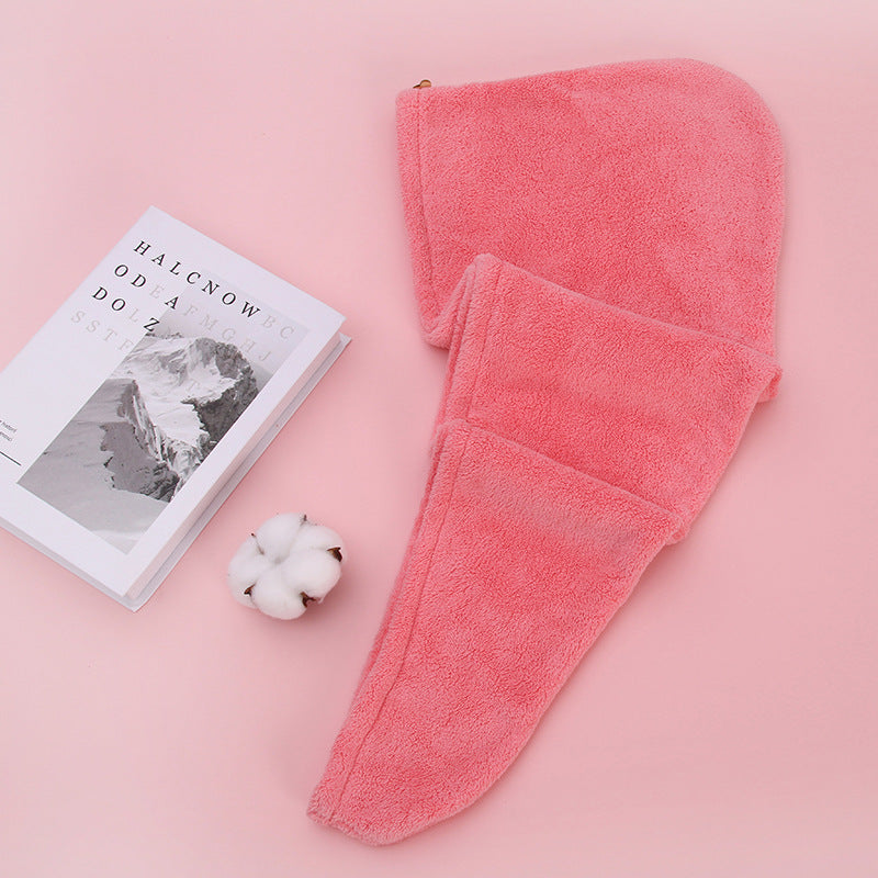Coral Velvet Dry Hair Cap