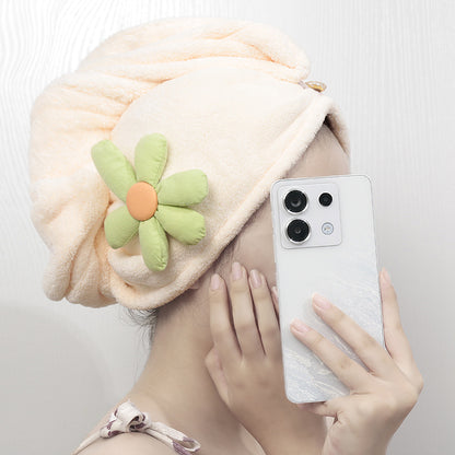 Coral Velvet Dry Hair Cap