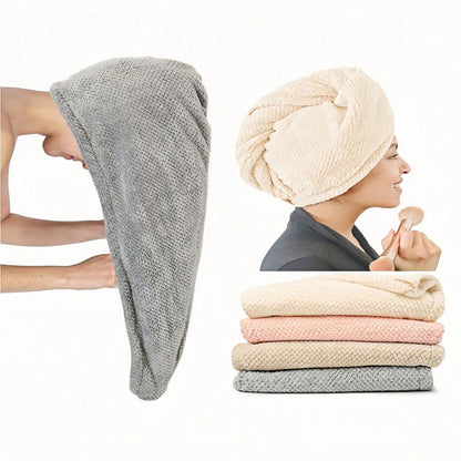 Coral Velvet Dry Hair Cap Quick Drying Towel