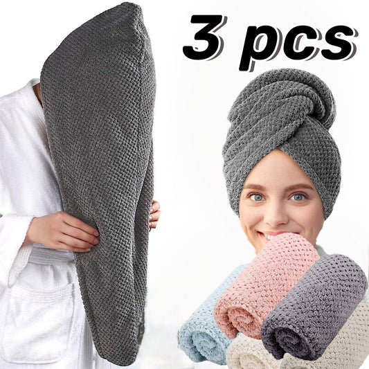 Coral Velvet Hair Drying Cap for Women