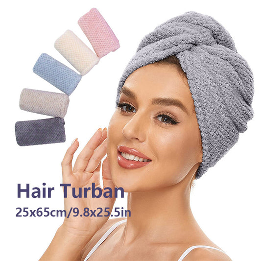 Coral Velvet Hair Drying Cap for Women