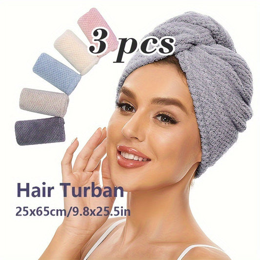 Coral Velvet Hair Drying Cap for Women