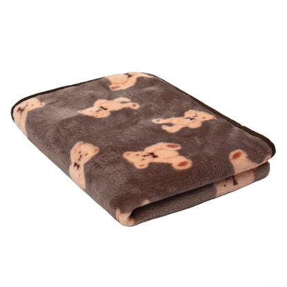 Coral Velvet Pet Warm Blanket for Dogs and Cats