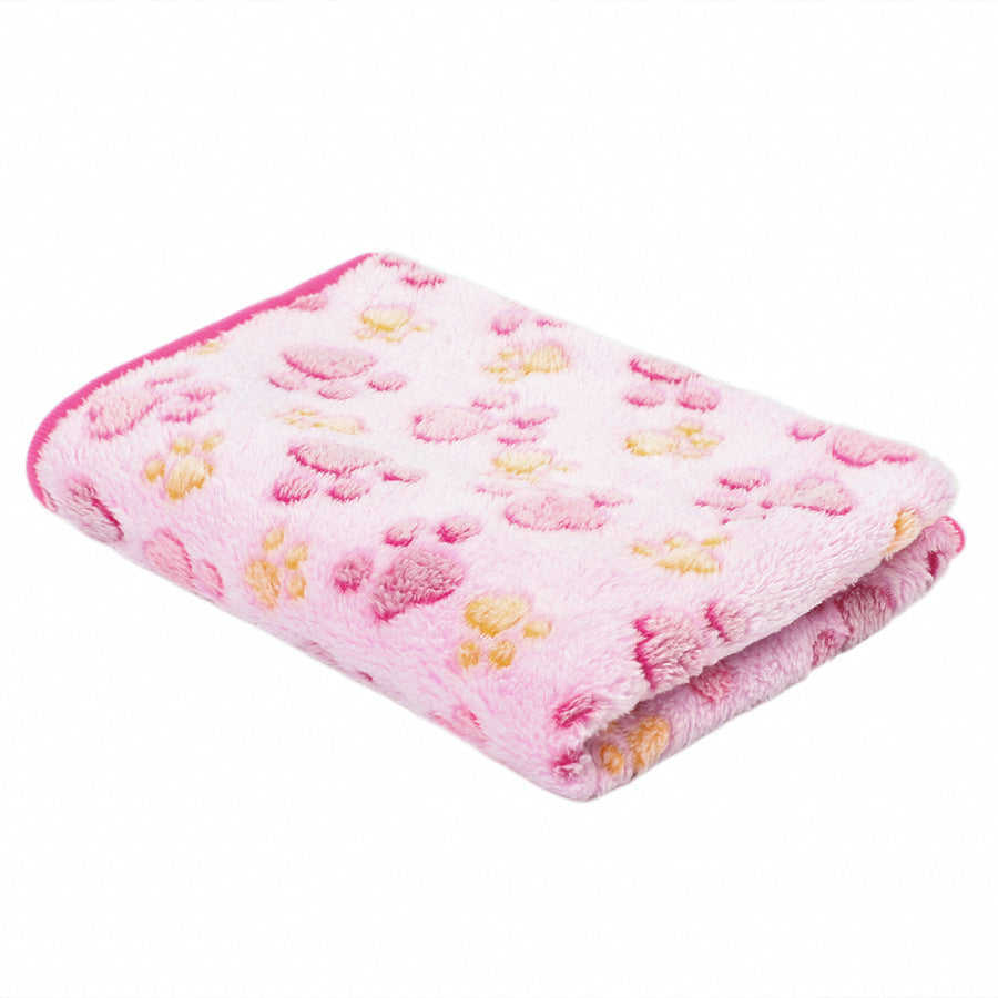 Coral Velvet Pet Warm Blanket for Dogs and Cats