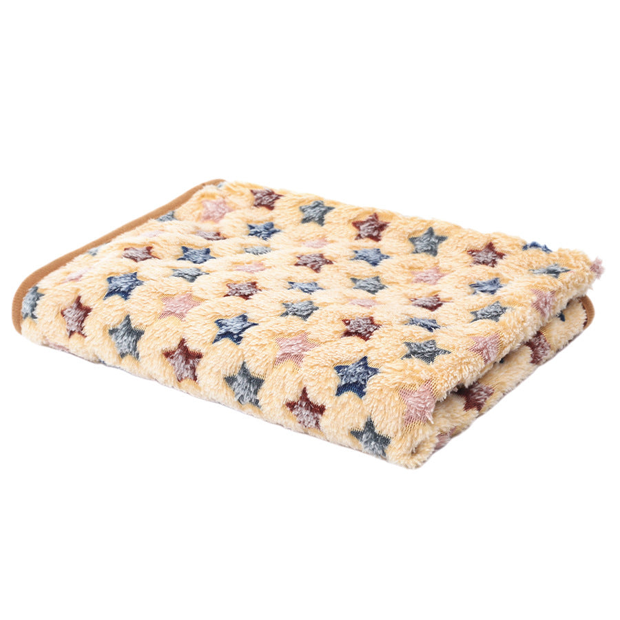 Coral Velvet Pet Warm Blanket for Dogs and Cats
