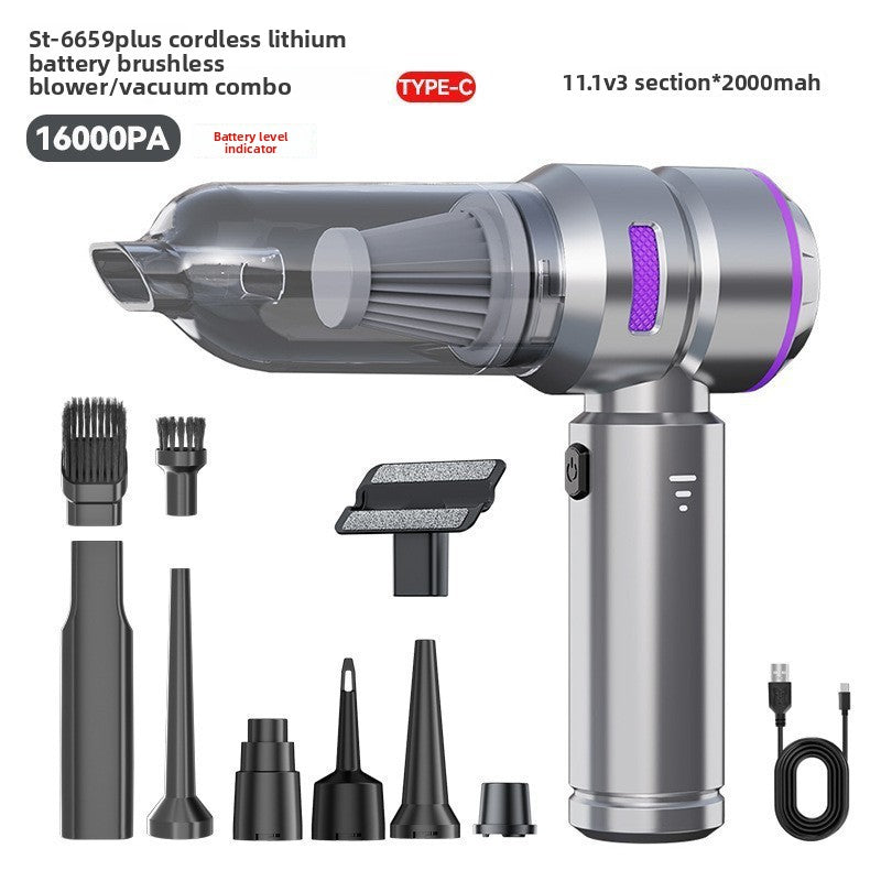 Cordless Car Vacuum Cleaner with Blowing and Inflating Function
