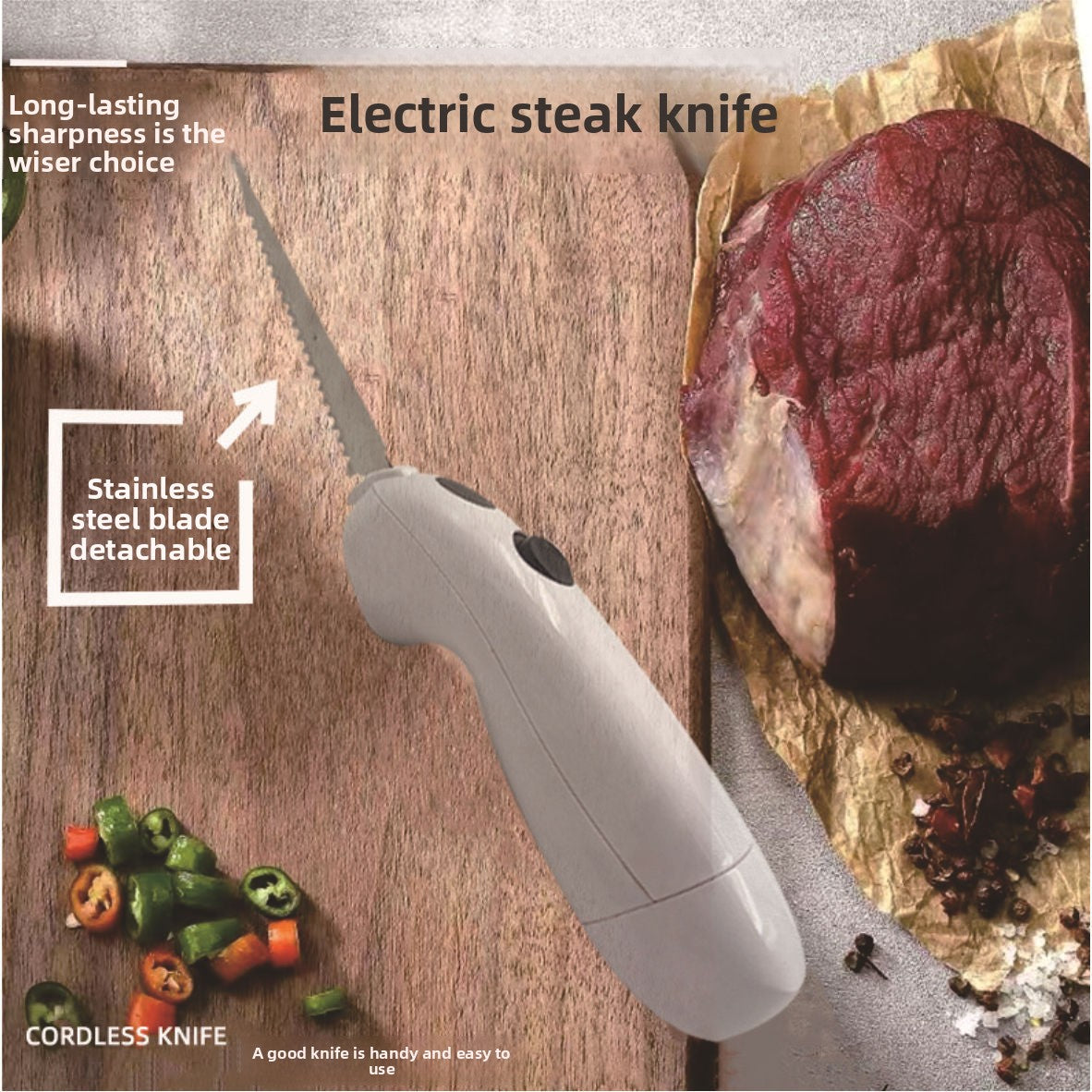 Cordless Electric Meat Cutting Knife