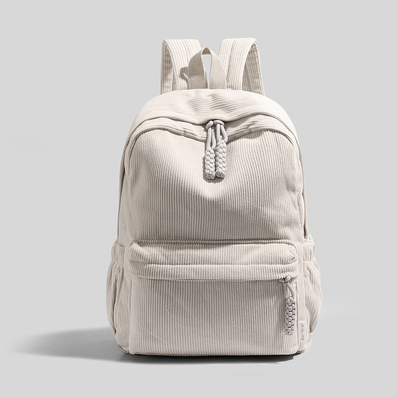 Corduroy Casual Backpack with Air Cushion Straps