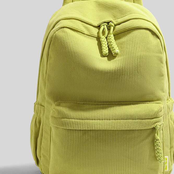 Corduroy Casual Backpack with Air Cushion Straps
