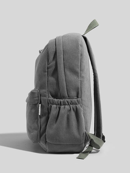 Corduroy Casual Backpack with Air Cushion Straps