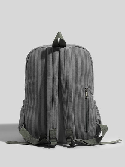 Corduroy Casual Backpack with Air Cushion Straps