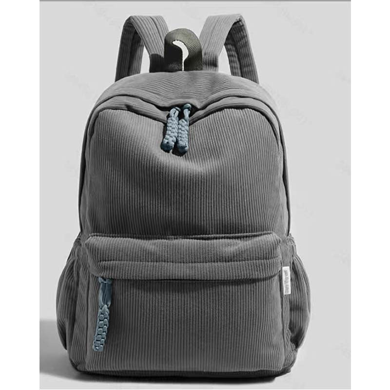Corduroy Casual Backpack with Air Cushion Straps