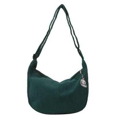 Corduroy casual, versatile Japanese artistic single-shoulder crossbody bag