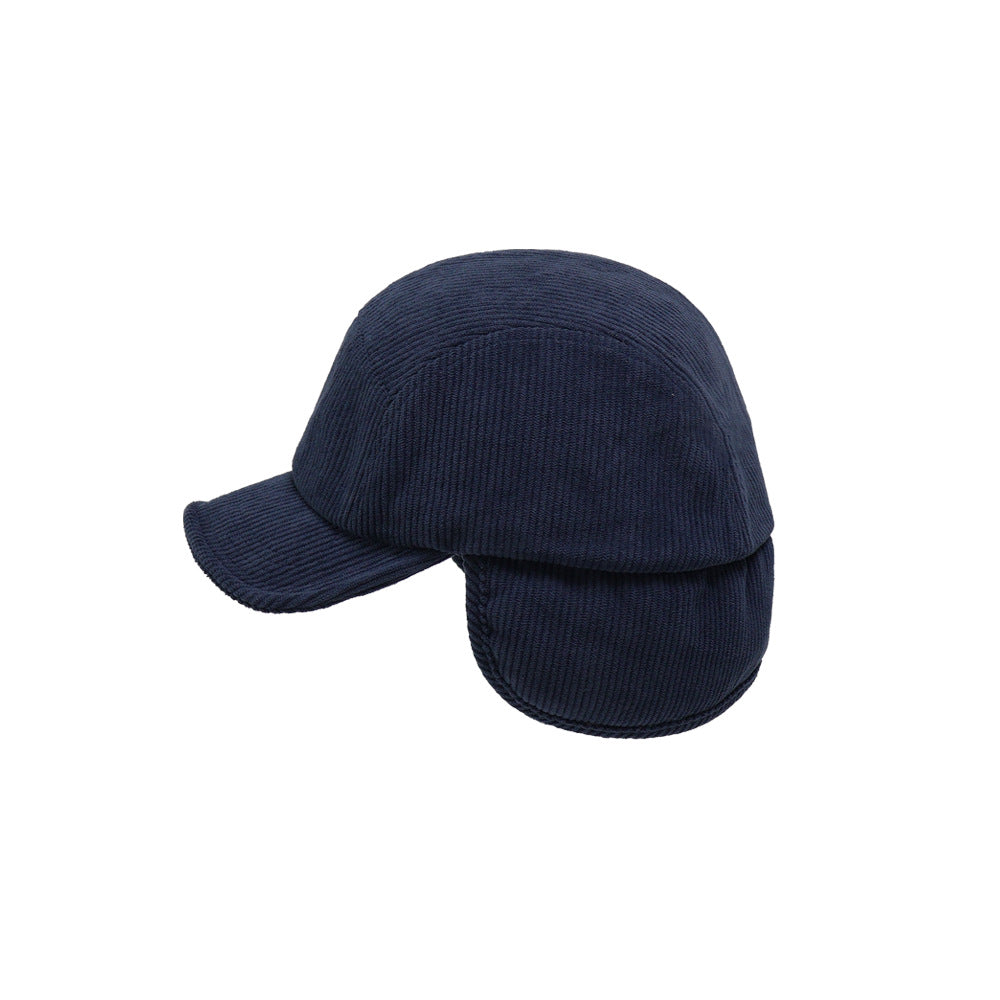 Corduroy Ear Protection Winter Hat