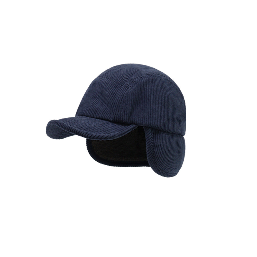 Corduroy Ear Protection Winter Hat