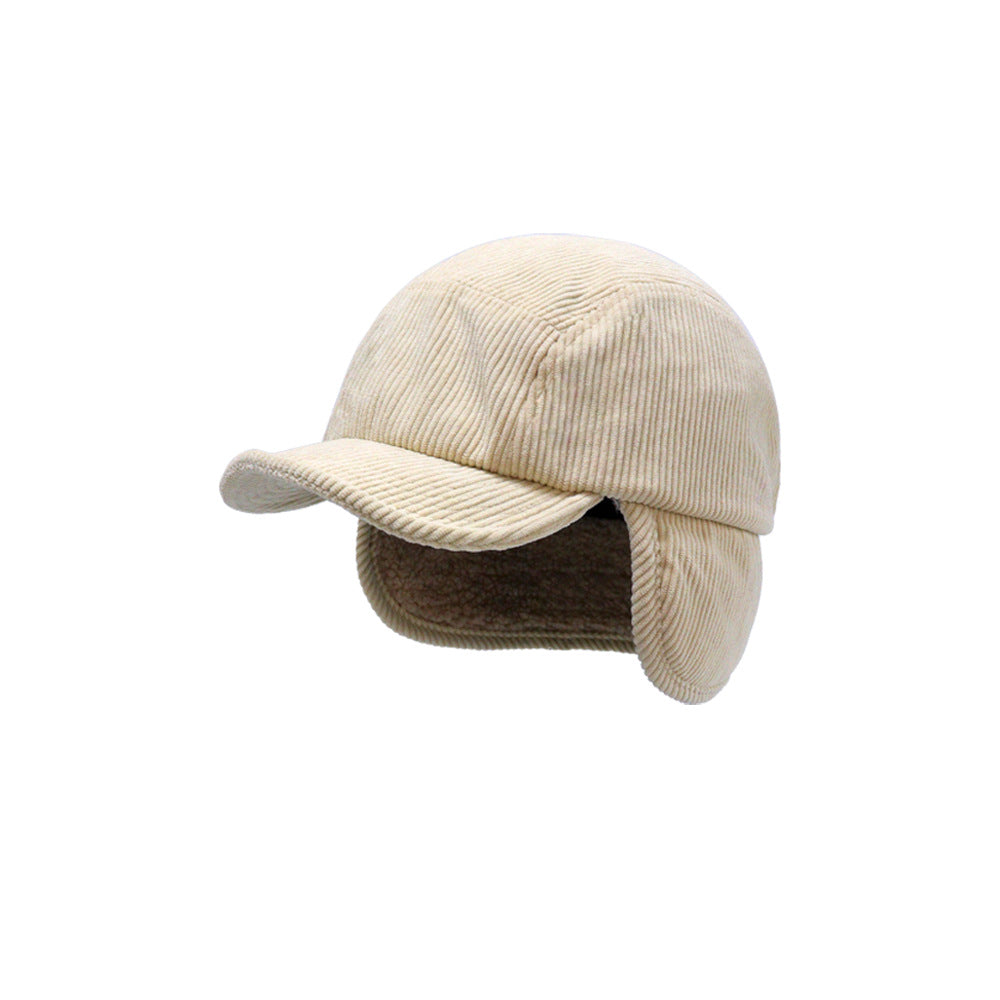 Corduroy Ear Protection Winter Hat