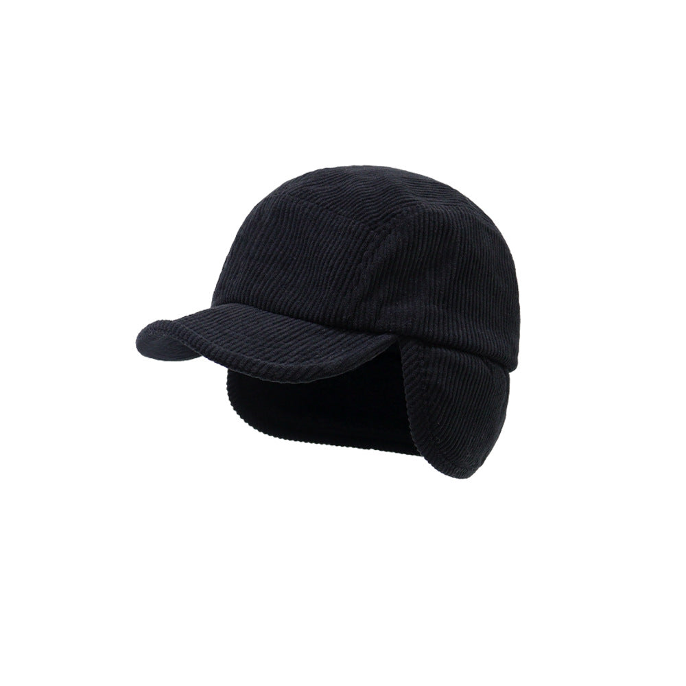 Corduroy Ear Protection Winter Hat