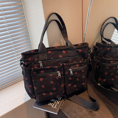 Corduroy Multi-compartment Bag