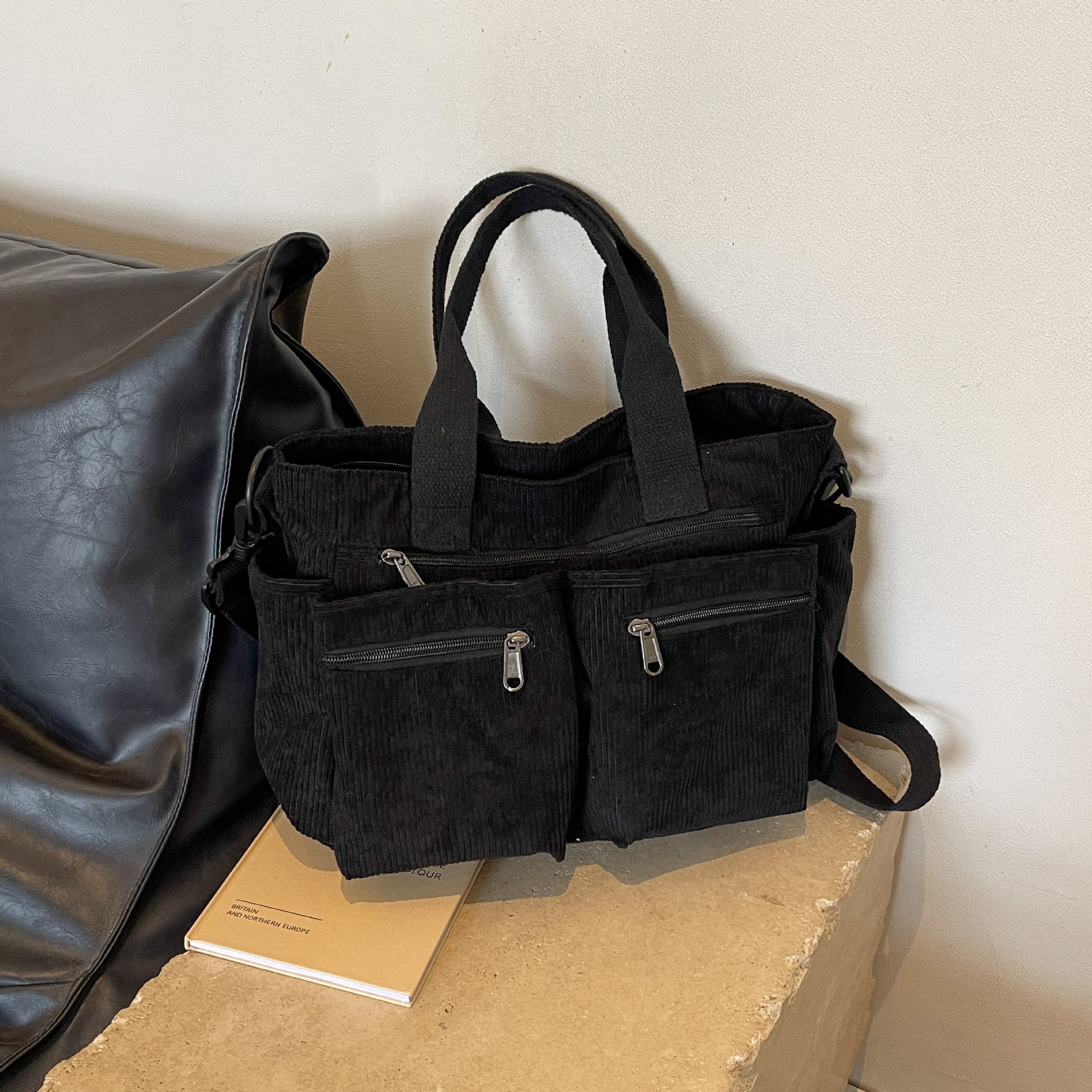 Corduroy Multi-compartment Bag