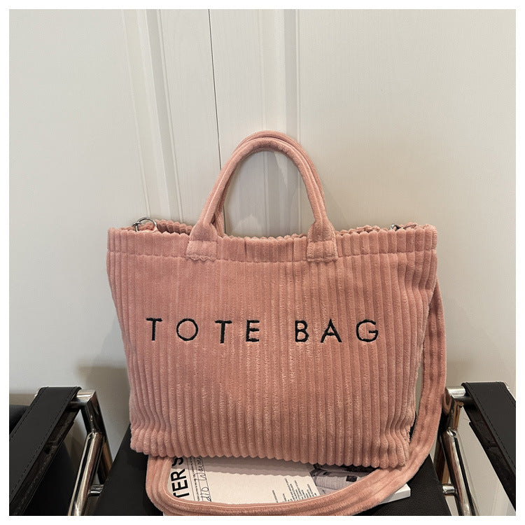 Corduroy Shoulder Crossbody Bag