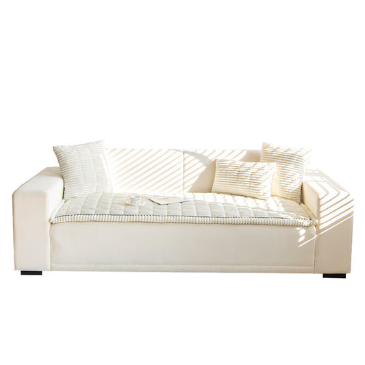 Corduroy Sofa Cushion Cover Plush Seat Pad
