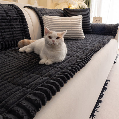 Corduroy Sofa Cushion Plush Non-Slip Simple Modern Cushion
