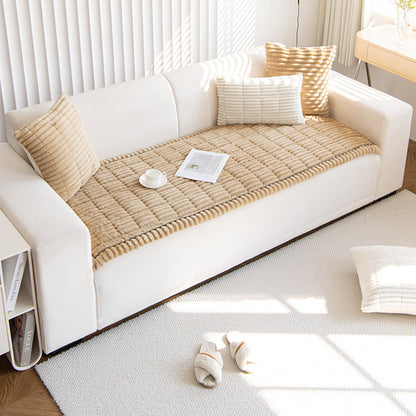 Corduroy Sofa Cushion Plush Non-Slip Simple Modern Cushion