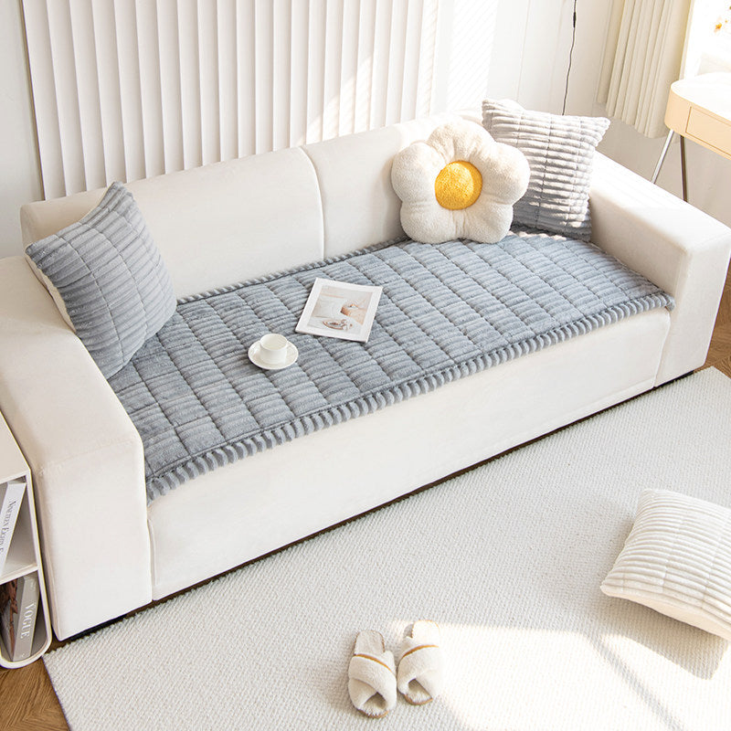 Corduroy Sofa Cushion Plush Non-Slip Simple Modern Cushion